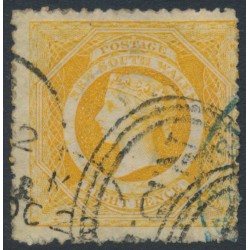 AUSTRALIA / NSW - 1862 8d bright yellow Diadem, perf. 13:13, ‘8’ watermark, used – SG # 167c