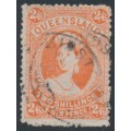 AUSTRALIA / QLD - 1907 2/6 vermilion Large Chalon, crown A watermark, used – SG # 309