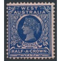 AUSTRALIA / WA - 1902 2/6 deep blue on rose QV, perf. 12½, MH – SG # 125
