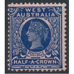 AUSTRALIA / WA - 1902 2/6 deep blue on rose QV, perf. 12½, MH – SG # 125