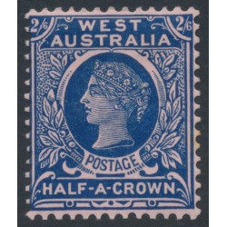 AUSTRALIA / WA - 1902 2/6 deep blue on rose QV, perf. 12½, MH – SG # 125