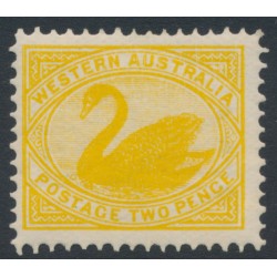 AUSTRALIA / WA - 1903 2d yellow Swan, perf. 12½, V crown watermark, MH – SG # 118