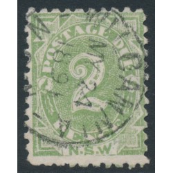 AUSTRALIA / NSW - 1891 2d green Postage Due, perf. 10:10, used – SG # D3