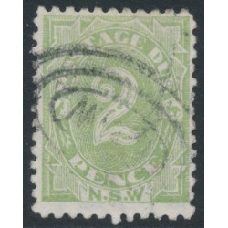 AUSTRALIA / NSW - 1891 2d green Postage Due, perf. 11:11, used – SG # D3a