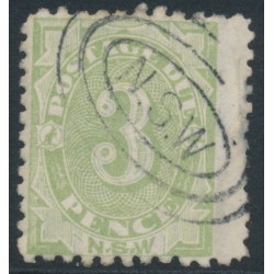 AUSTRALIA / NSW - 1893 3d green Postage Due, perf. 10:11, used – SG # D4a