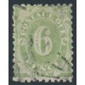 AUSTRALIA / NSW - 1891 6d green Postage Due, perf. 10:10, used – SG # D6