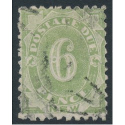 AUSTRALIA / NSW - 1891 6d green Postage Due, perf. 10:10, used – SG # D6