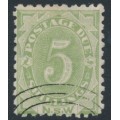 AUSTRALIA / NSW - 1891 5/- green Postage Due, perf. 10:10, CTO – SG # D8
