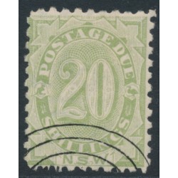 AUSTRALIA / NSW - 1891 20/- green Postage Due, perf. 10:10, CTO – SG # D10