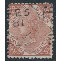 AUSTRALIA / NSW - 1877 4d pale red-brown QV, perf. 13:13, used – SG # 213