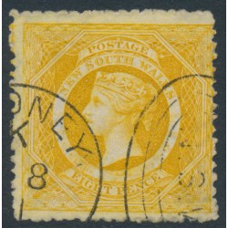 AUSTRALIA / NSW - 1877 8d yellow Diadem, perf. 13:13, used – SG # 218