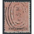 AUSTRALIA / NSW - 1871 9d on 10d pale red-brown QV, perf. 13:13, used – SG # 219