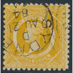 AUSTRALIA / NSW - 1883 8d yellow Diadem, perf. 10:10, used – SG # 236