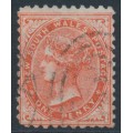 AUSTRALIA / NSW - 1886 1d scarlet QV, perf. 11:12, NSW watermark, used – SG # 243a