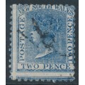 AUSTRALIA / NSW - 1887 2d deep blue QV, perf. 11:12, NSW watermark, used – SG # 244a