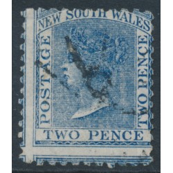 AUSTRALIA / NSW - 1887 2d deep blue QV, perf. 11:12, NSW watermark, used – SG # 244a