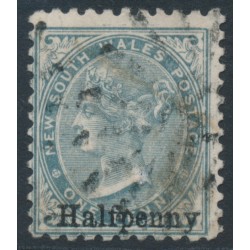 AUSTRALIA / NSW - 1891 ½d on 1d grey QV, perf. 11:12, used – SG # 266