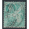 AUSTRALIA / NSW - 1898 6d emerald-green QV, perf. 12:12, used – SG # 297fb