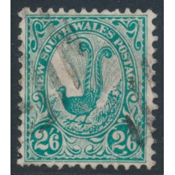 AUSTRALIA / NSW - 1903 2/6 green Lyrebird, perf. 12:11½, crown NSW watermark, used – SG # 326