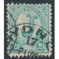 AUSTRALIA / NSW - 1905 2/6 green Lyrebird, inverted watermark, used – SG # 349a
