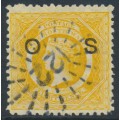 AUSTRALIA / NSW - 1885 8d yellow Diadem, perf. 11:11, o/p OS, used – SG # O32d