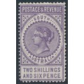 AUSTRALIA / SA - 1886 2/6 bright aniline violet Long Tom, MH – SG # 195aa