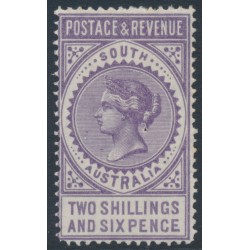 AUSTRALIA / SA - 1886 2/6 bright aniline violet Long Tom, MH – SG # 195aa