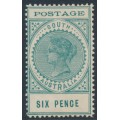 AUSTRALIA / SA - 1903 6d blue-green Long Tom, thin POSTAGE, MH – SG # 282