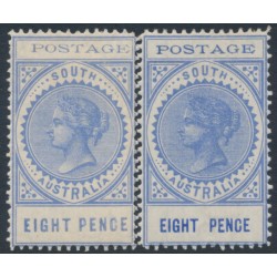 AUSTRALIA / SA - 1904 8d blue Long Tom, both inscription lengths, MH – SG # 271-272