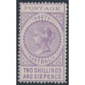 AUSTRALIA / SA - 1902 2/6 pale violet Long Tom, thin POSTAGE, MNH – SG # 276