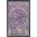 AUSTRALIA / SA - 1909 2/6 violet Long Tom, thick POSTAGE, crown A wmk, used – SG # 304