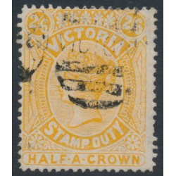 AUSTRALIA / VIC - 1884 2/6 yellow QV Stamp Duty, used – SG # 292a