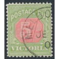 AUSTRALIA / VIC - 1895 5/- red/green Postage Due, upright watermark, CTO – SG # D20