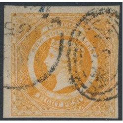 AUSTRALIA / NSW - 1855 8d orange Diadem, imperforate, '8' watermark, used – SG # 98