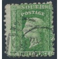 AUSTRALIA / NSW - 1893 3d green Diadem, sideways watermark, used – SG # 228a