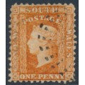 AUSTRALIA / NSW - 1860 1d orange-red Diadem, perf. 12:12, ‘1’ watermark, used – SG # 131