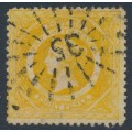 AUSTRALIA / NSW - 1862 8d bright yellow Diadem, perf. 13:13, ‘8’ watermark, used – SG # 167c