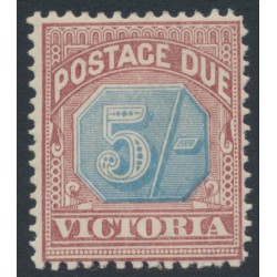 AUSTRALIA / VIC - 1890 5/- dull blue/brown-lake Postage Due, MH – SG # D10