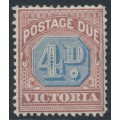 AUSTRALIA / VIC - 1890 4d dull blue/brown-lake Postage Due, MH – SG # D4