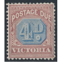 AUSTRALIA / VIC - 1890 4d dull blue/brown-lake Postage Due, MH – SG # D4