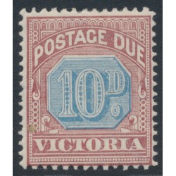 AUSTRALIA / VIC - 1890 10d dull blue/brown-lake Postage Due, MH – SG # D7