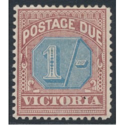 AUSTRALIA / VIC - 1890 1/- dull blue/brown-lake Postage Due, MH – SG # D8