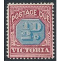 AUSTRALIA / VIC - 1893 ½d dull blue/deep claret Postage Due, MH – SG # D1a