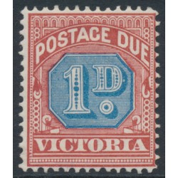 AUSTRALIA / VIC - 1893 1d dull blue/brownish lake Postage Due, MH – SG # D2a