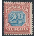 AUSTRALIA / VIC - 1893 2d dull blue/brownish lake Postage Due, MH – SG # D3a