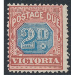 AUSTRALIA / VIC - 1893 2d dull blue/brownish lake Postage Due, MH – SG # D3a