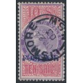 AUSTRALIA / NSW - 1894 10/- violet/claret Stamp Duty, o/p POSTAGE, used – SG # 275b