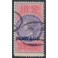 AUSTRALIA / NSW - 1904 10/- violet/rosine Stamp Duty, o/p POSTAGE, used – SG # 277b