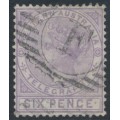 AUSTRALIA / WA - 1879 6d lilac Telegraph Stamp, postally used – SG # T2