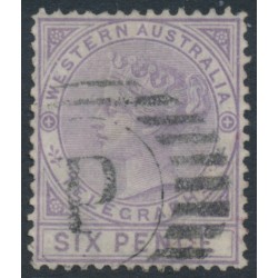 AUSTRALIA / WA - 1879 6d lilac Telegraph Stamp, postally used – SG # T2